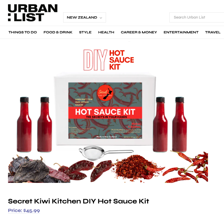 Urbans Lists: The Best Father’s Day Gifts To Shop In 2022: Secret Kiwi Kitchen Hot Sauce Kit