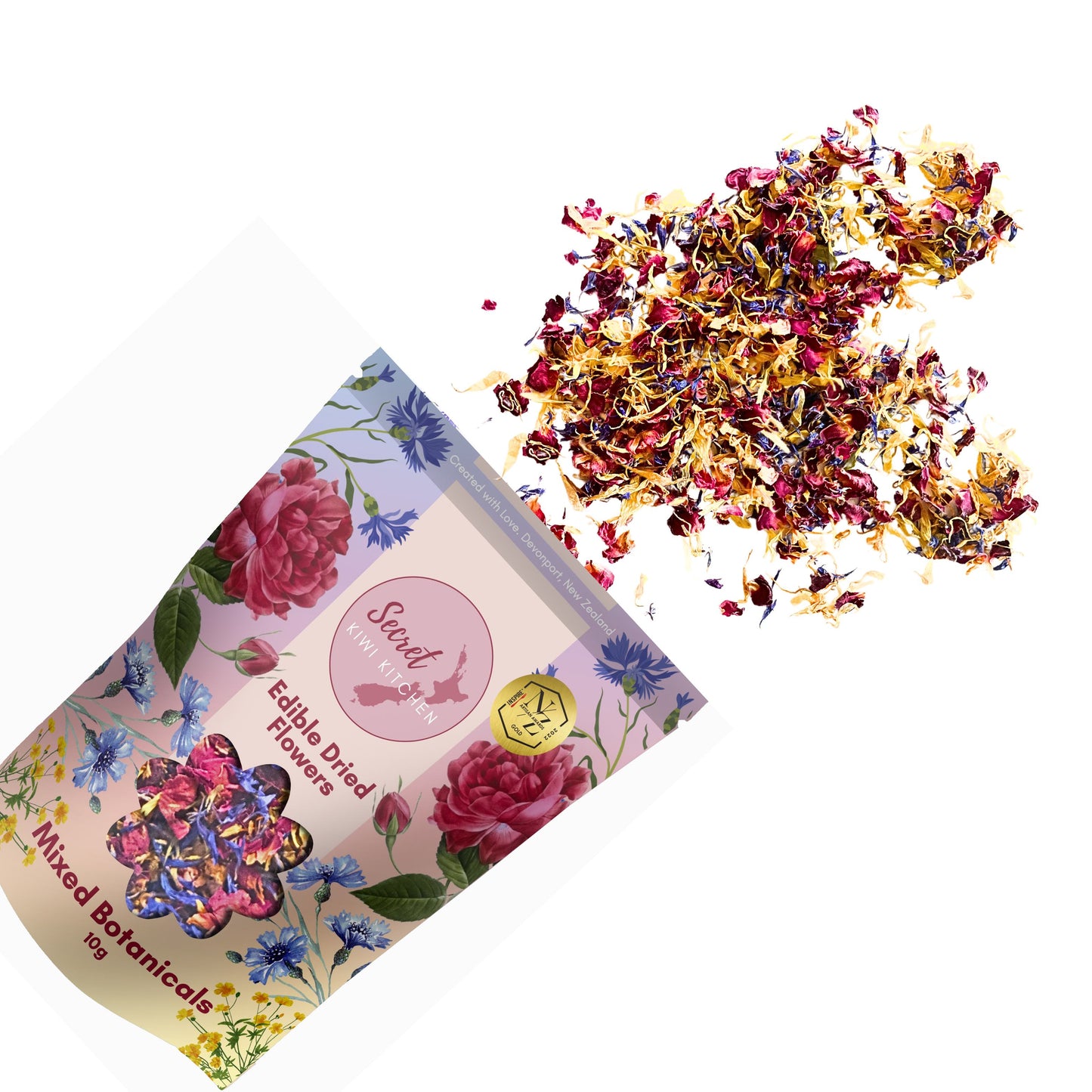 
                  
                    Dried Edible Flower Pouch Bundle- Set of 3! NEW Packaging with 25% more flowers!
                  
                