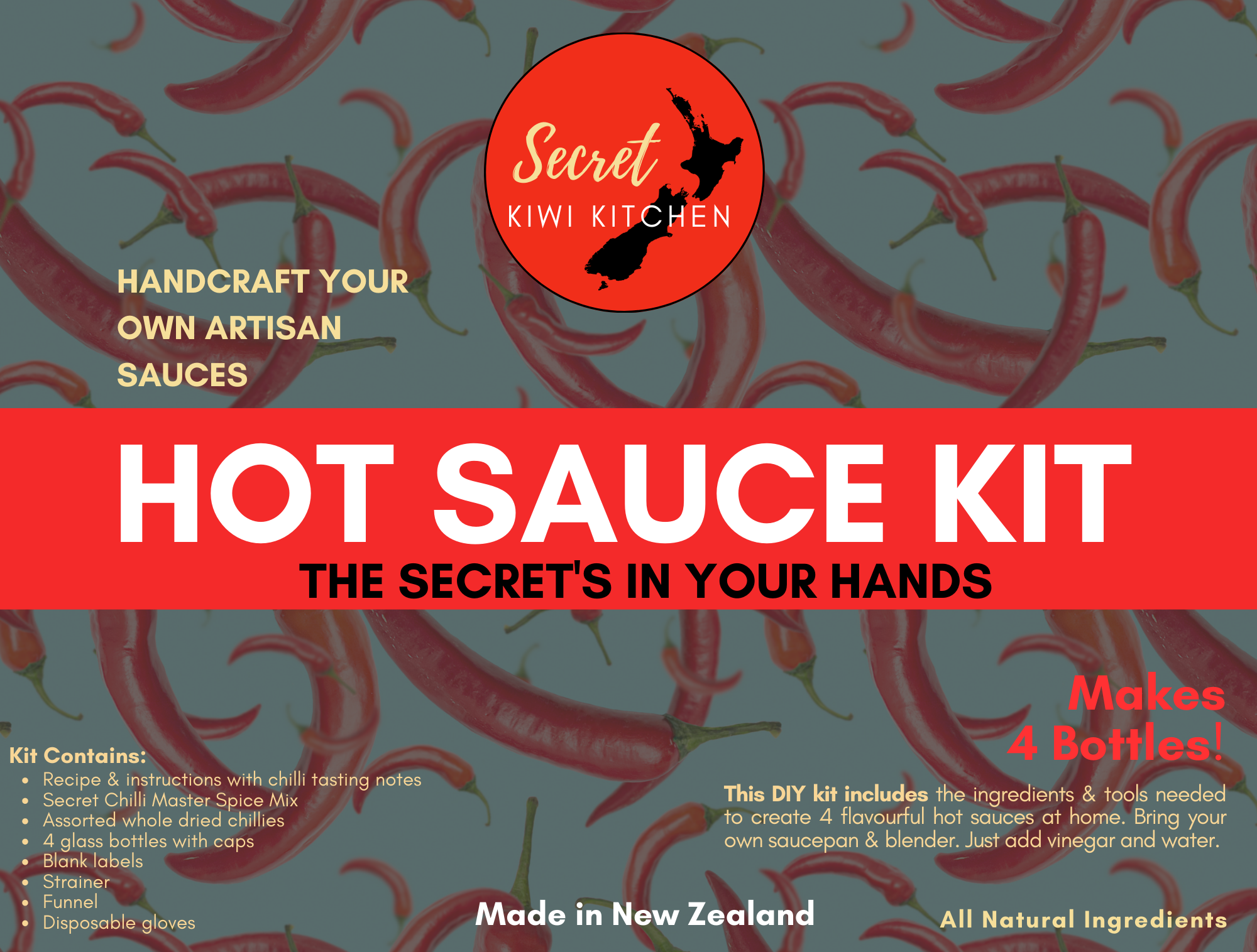 Buy DIY ARTISAN HOT SAUCE MAKING KIT Everything Included, July 4th  Grilling Sauce Best Gift For Dad, Husband, Friend, & Loved Ones, Make Your  Own Gourmet Hot Sauce