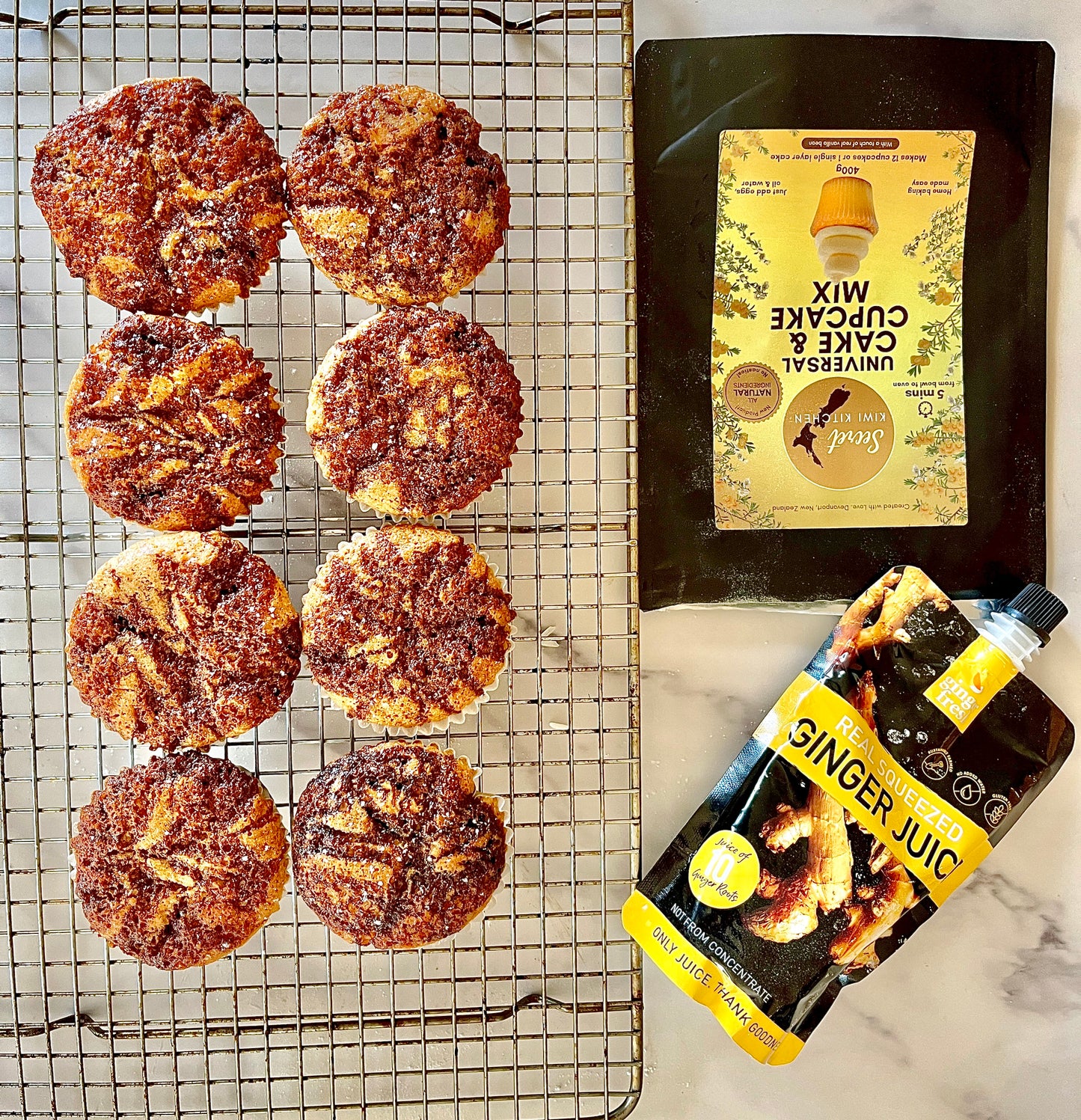 Baking Magic: Ginger Molasses Muffins with Secret Kiwi Kitchen Universal Cake Mix