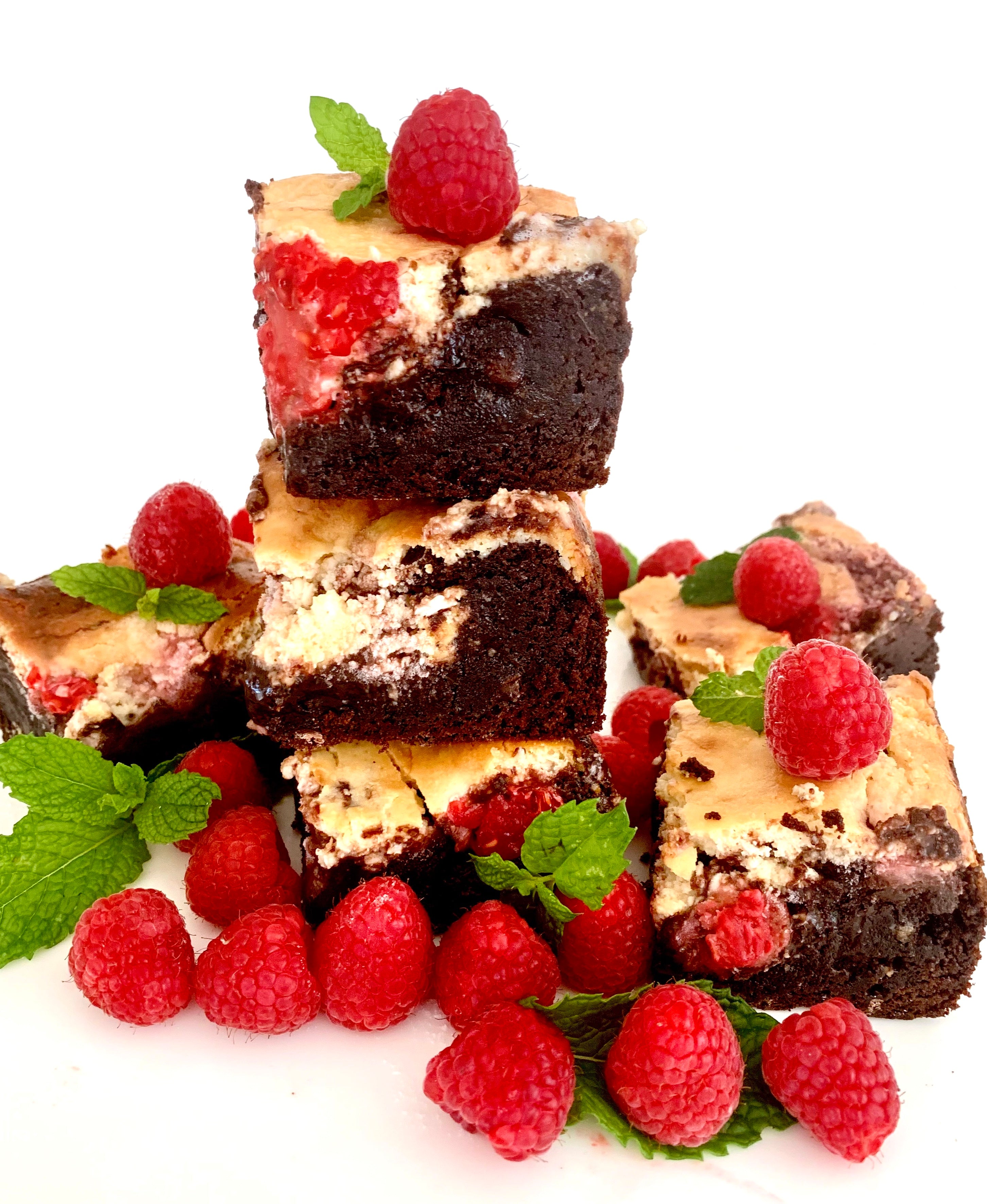 Raspberry Cream Cheese Brownies