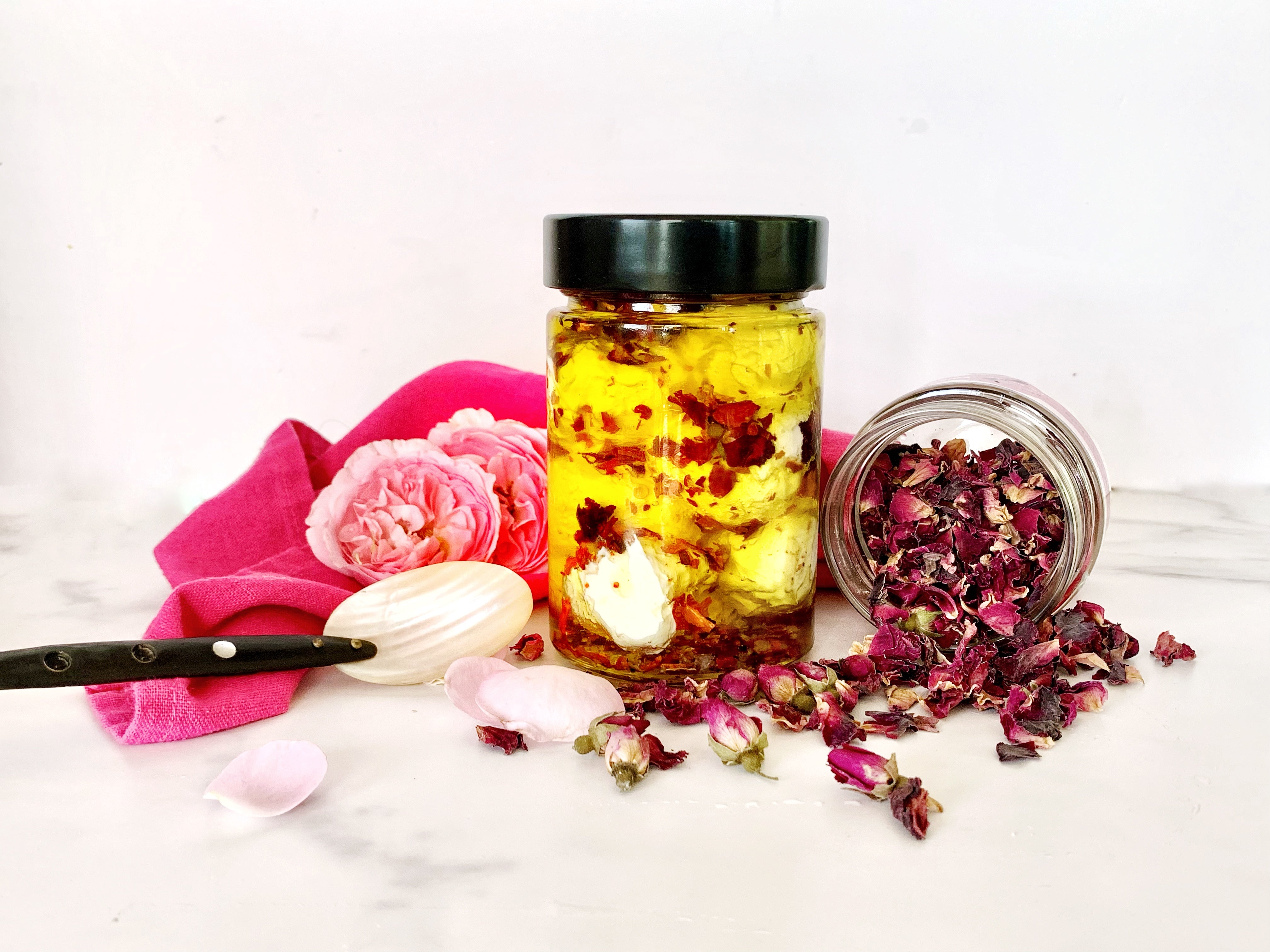 Rose-Infused Labneh, Two Ways
