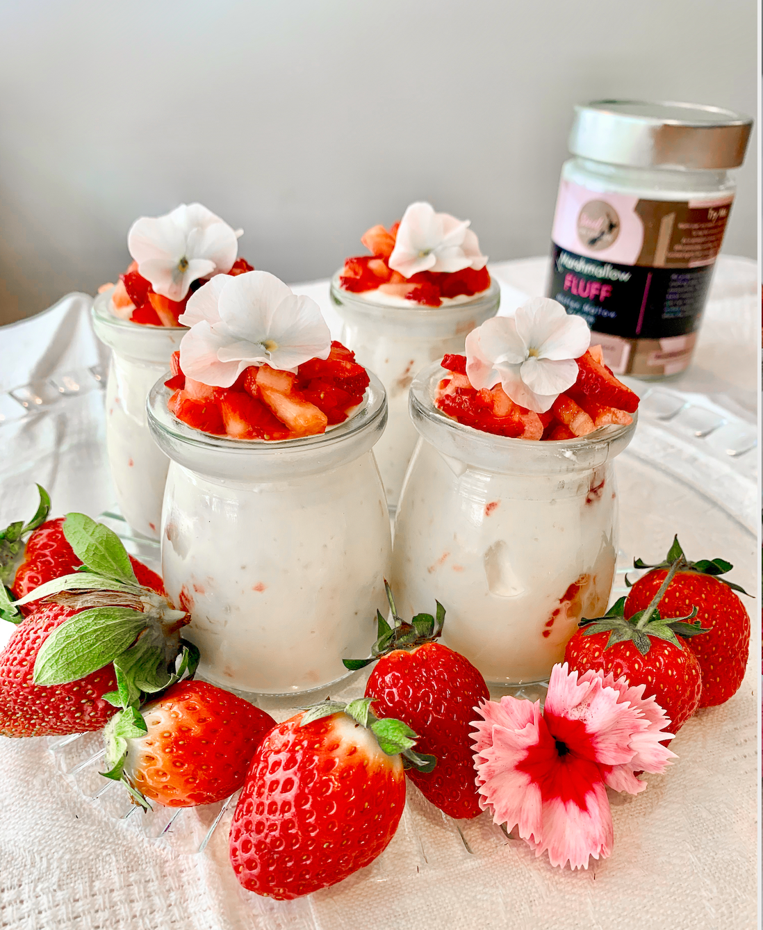 3-Ingredient Strawberry Fluff Mousse
