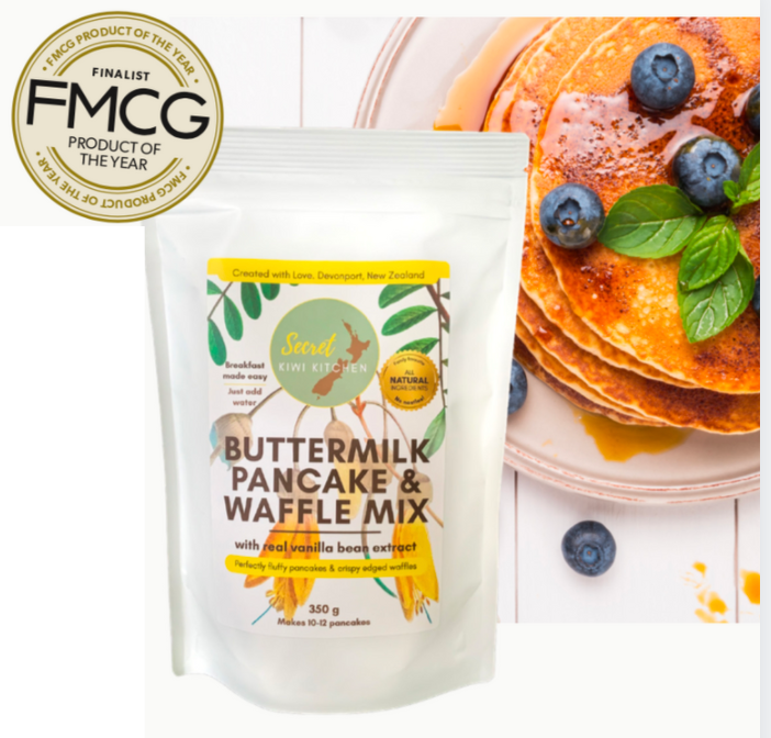 Secret Kiwi Kitchen Buttermilk Pancake & Waffle Mix Finalist FMCG Product of the Year