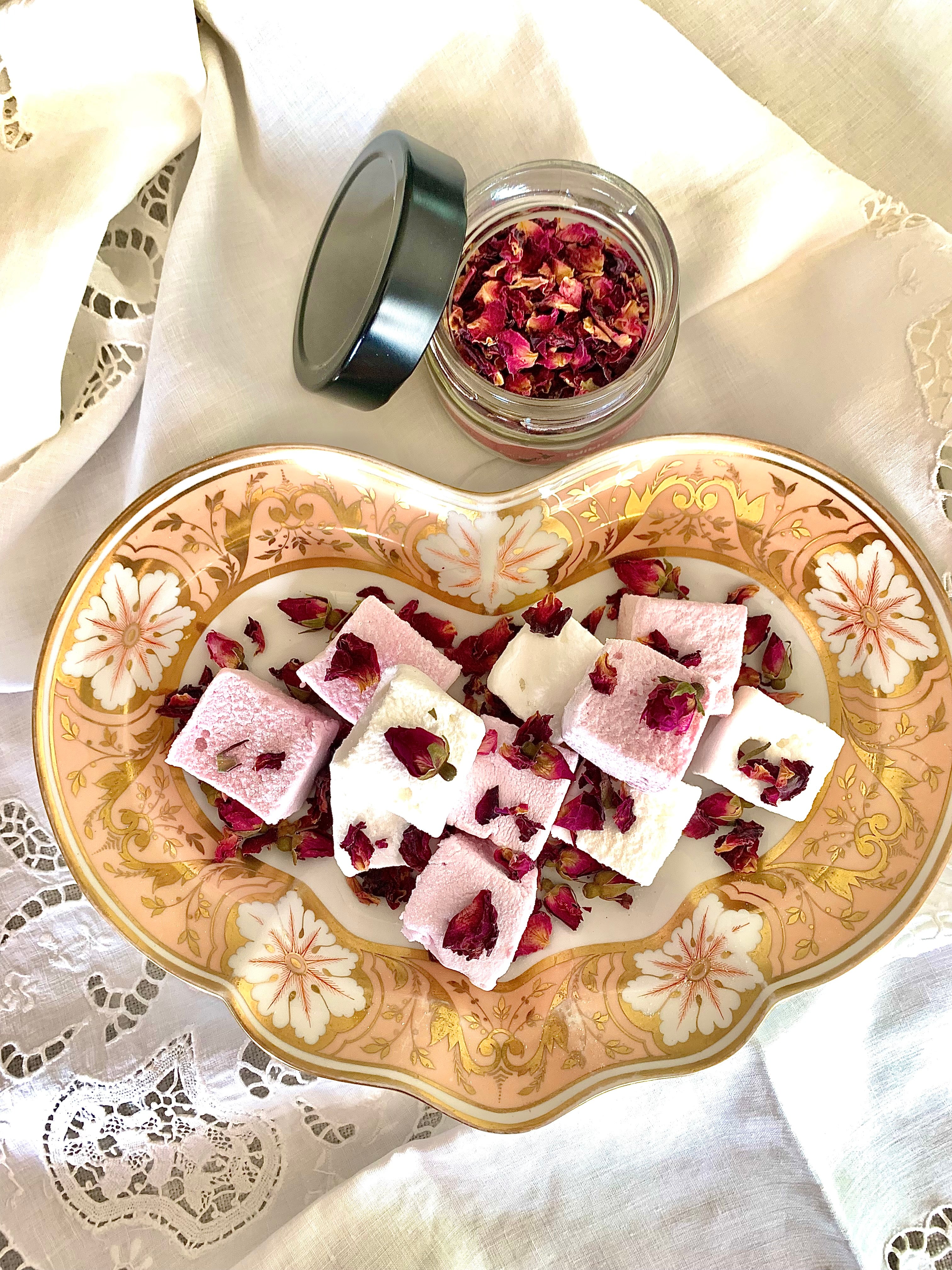 Homemade Rose Petal Marshmallows