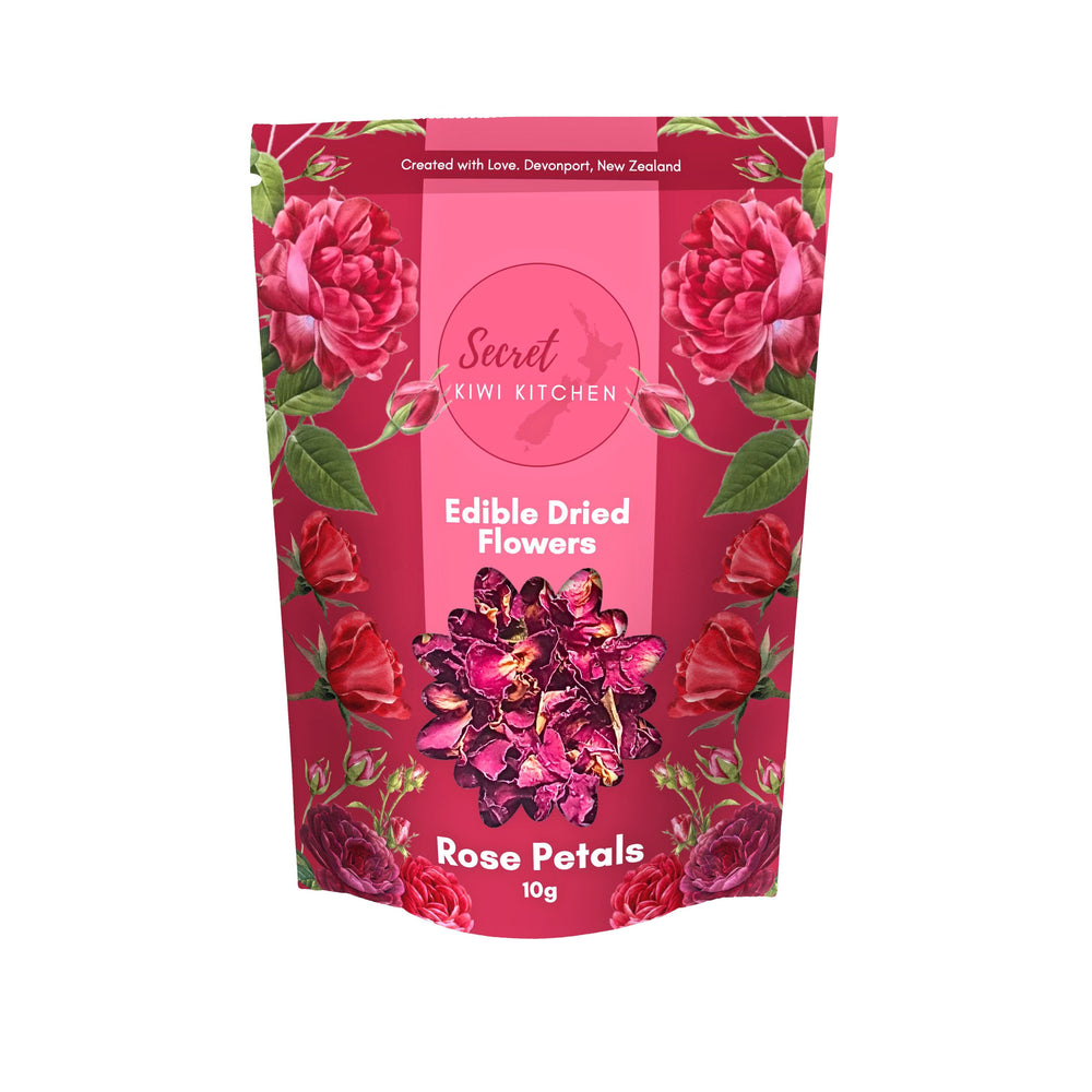 Edible Dried Flowers -  Red Rose Petals-  New Packaging with 25% more flowers