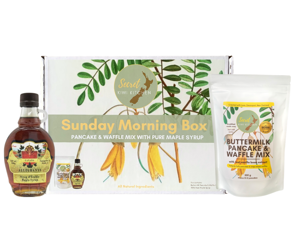 
                  
                    Sunday Morning Box with Buttermilk Pancake & Waffle Mix and 100% Pure Maple Syrup
                  
                